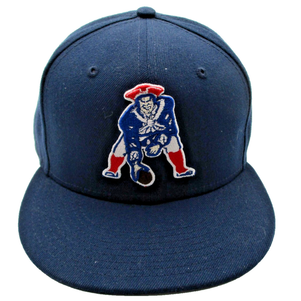 New England Patriots Hat Cap Fitted Mens 7 1/2 Blue NFL Football 59FIFTY New Era